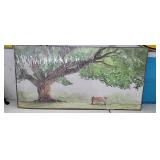 NEW 30" x 60" Big Shade Tree w/ Park Bench Canvas