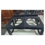 2 Elevated Pet Food Bowl Stands. Folding Legs