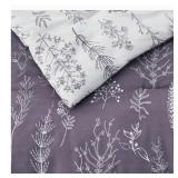 King Size Comforter Only, Reversible - White /