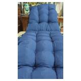 Blue Chaise Lounge Cushion with No Slip Grip