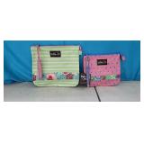 NEW 2 Pk Matilda Jane Cosmetic Bags - Green  9" x