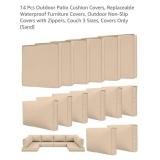 NEW 14 Pc Replacement Outdoor Cushion Covers Only