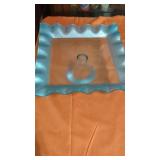 Estate. Blue cake Stand.   11.5 Square, 4" Tall