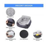 Pet Bed w/ Storage Pockets & Non-Slip Bottom,