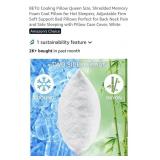 Queen Size Memory Foam Pillow, Cooling/  Bamboo