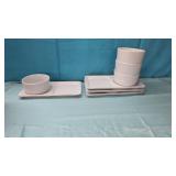 (4) Pier 1 Imports Soup & Sandwich Plates