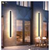 New 2 Pack Long Outdoor LED Wall Lights, 31.5"