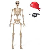 New 5 FT Halloween Posable Skeleton Life Size,
