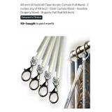 4 Pk - 46" All Clear Acrylic Curtain Pull Wands