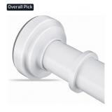 New White Shower Curtain Rod 36-98Inch Never Rust