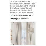 (New) 50" x 96"  Blackout Curtains  (light cream)