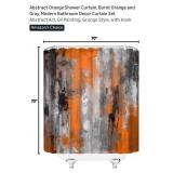 Grunge Style Orange Shower Curtain w/ Grommets