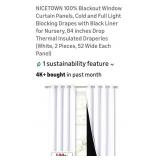 New) 52" x 84" Blackout Curtain Panels