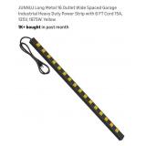 NEW 44.5" Metal 16 Outlet Power Strip w/ 6 FT