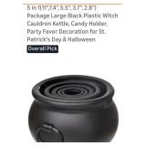 5 in 1 Black Plastic Witches Cauldron Kettles