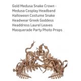 Gold Medusa Snake Crown Headband