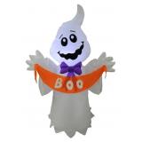 4 FT Tall Halloween Inflatable White Ghost