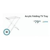 NEW Acrylic Folding TV Tray Table, Foldable,