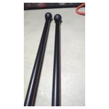 2 New Curtain Rods 31" & 47".  Matching ( Can