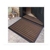 NEW 36" x 24" Dirt Trapper Door Mat, Biege/Brown