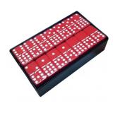 New Arcadian Red Double 9 Domino Set (55 Tiles)