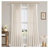 New  Curtains Pinch Pleat Linen Curtains ,40" x