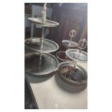 Estate 3 Silverplate  2 & 3 Tier Tidbit Servers