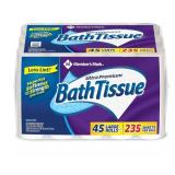 45 Rolls Ultra Premium Bath Tissue, 2 ply (235