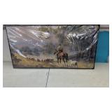 (New) Cowboy Herding Sheep  Wall Art  on Canvas (
