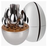 New 24pcs Egg Shaped Holder Cutlery Set