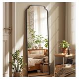 New 21"x56" Black Arch Full Length Mirror, Wall