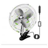 New 10-Inch Silver Cigarette Lighter Fan,