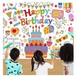 Giant Happy Birthday Coloring Poster, Coloring