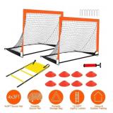 Brand New Dual Soccer Goals with accessories.