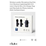 (New) Wireless Lavalier Microphone Dual Set.