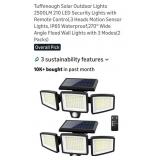 2 Solar Outdoor Motion Sensor Lights  with remote