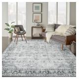 New Washable 9x12 Area Rug for Living Room, Large
