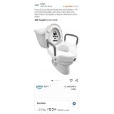 New Carex E-Z Lock Raised Toilet Seat with