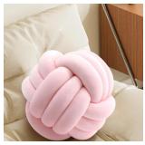 New Large  Pink Knot Pillow Ball, Handmade