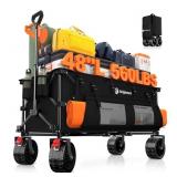 New Heavy Duty  48" L Collapsible Wagon Cart