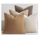 New Pack of 4 Decorative Textured Boucle Throw