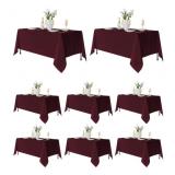 8 New Burgundy Fitable Table Cloths Rectangle