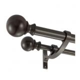 New Double Curtain Rods for Window 28-48 Inch,