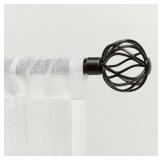 New  1" Curtain Rod and Coordinating Finial Set,