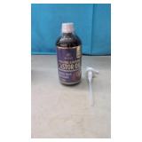 16oz  100% Castor Oil with pump for healthy skin