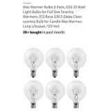 (6)  25w Scentcy Wax Warmer Bulbs