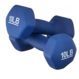 2 New 10Lb  Neoprene Dumbbells Hand Weights for