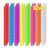 32  Clear Plastic Rulers  12 Inch, Transparent