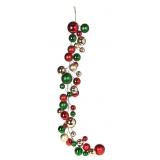 Green and Gold Ball Christmas Garland 4 Feet Long