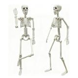 2 New 3 ft Halloween Skeletons Posable, 36ï¿½ Full
